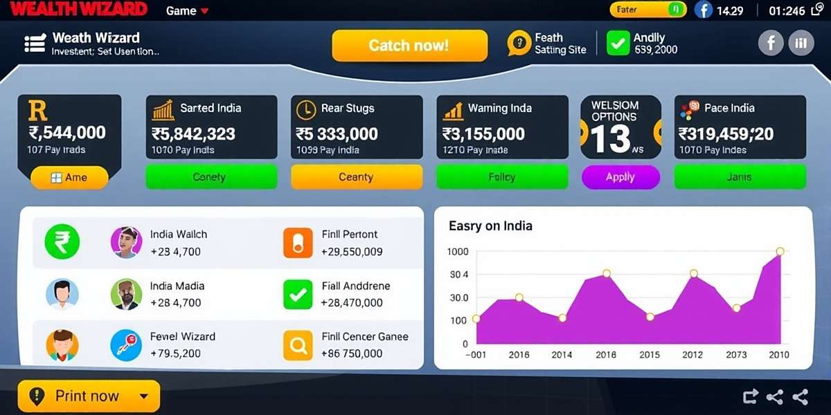 Wealth Wizard India Main Screen Wealth Wizard India game interface showing Indian rupees, investment options and financial dashboard